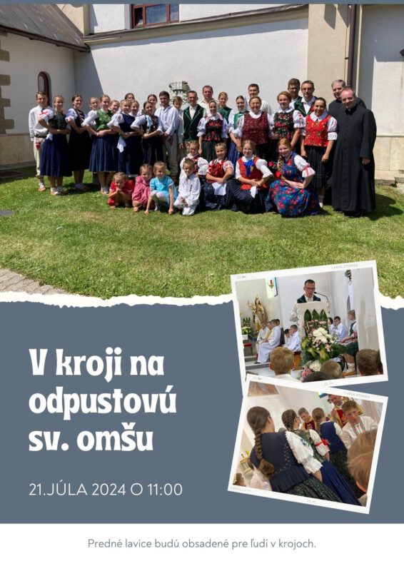 V kroji na odpustovú sv. omšu